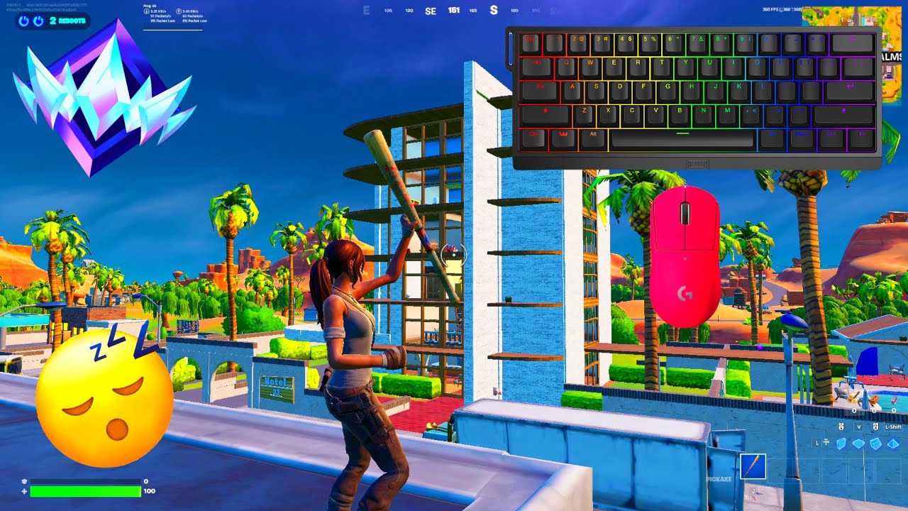 [1HR]Wooting 60HE ASMR 😴 Fortnite Ranked Reload 🏆 Satisfying Keyboard Fortnite 360FPS 4K
