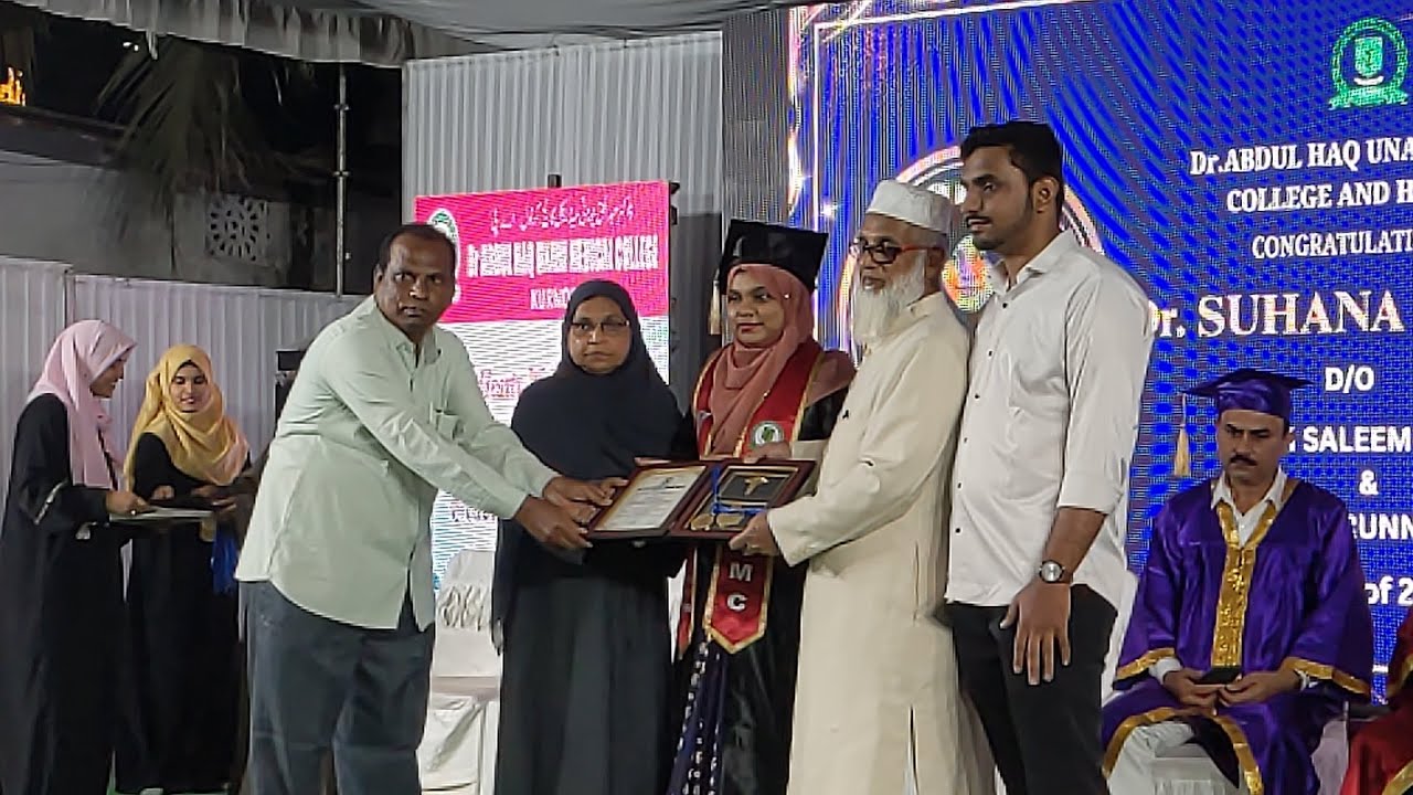 Graduation Ceremony of BUMS 2019 Batch of Dr Abdul Huq Unani Medical College Kurnool 