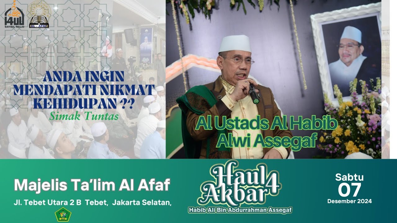 Ceramah Al Ustadz Al Habib Alwi Assegaf di Peringatan Haul ke 4 Habib Ali Assegaf