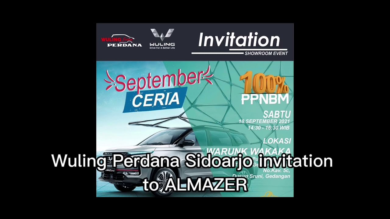 Showroom Event WULING PERDANA SIDOARJO WITH ALMAZER