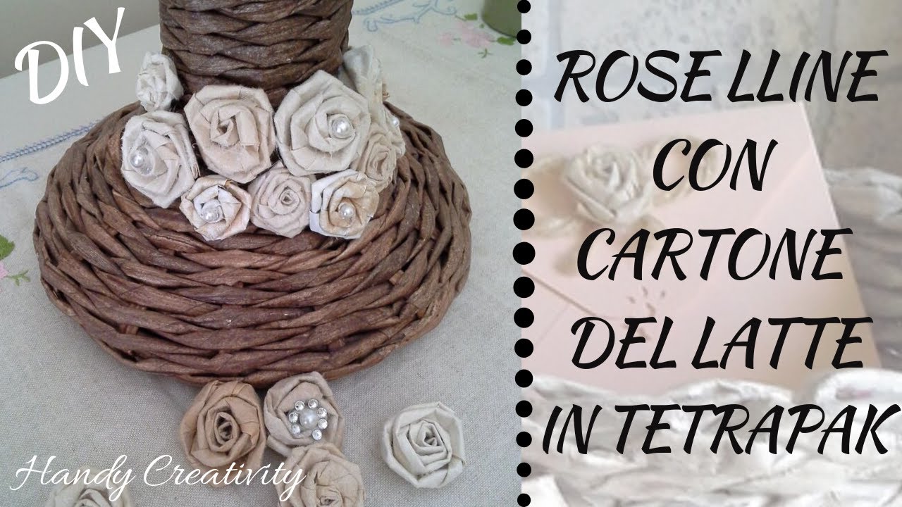 Riciclo creativo : DIY Roselline con cartone del latte in tetrapak