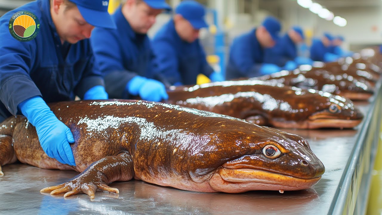 How Chinese Farmers Raise Salamanders and Process the Most Valuable Fish | Farming Documentary