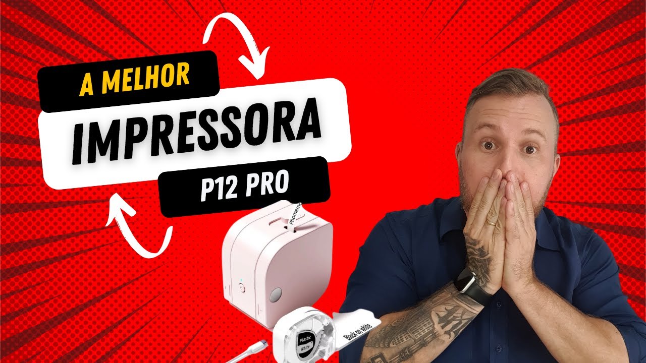 Eu testei a Mini Impressora Phomemo P12 Pro e d&aacute; uma conferida no passo a passo.#impressora