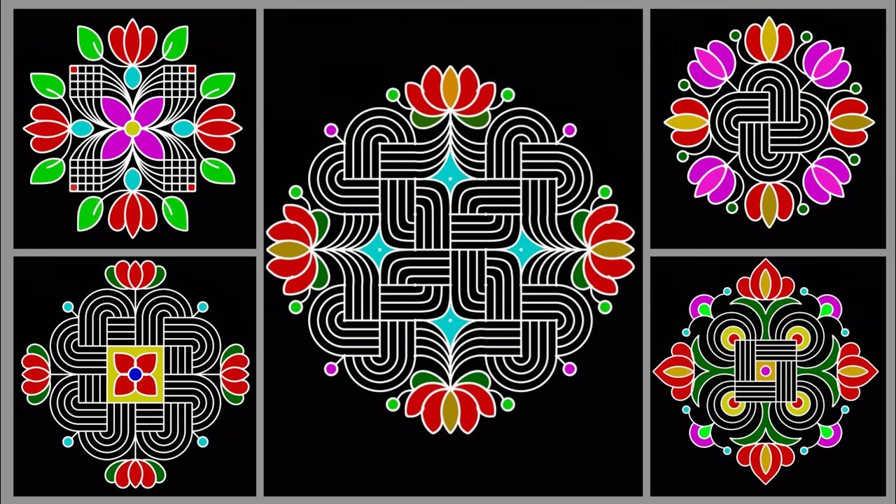 🌺🌿 Geethala muggulu 🌿🌺..గీతలతో వేసే ముగులు....