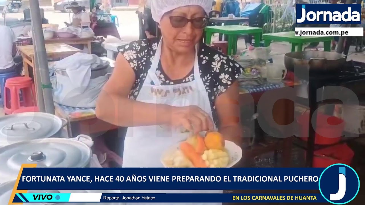 Fortunata Yance, hace 40 años viene preparando el tradicional Puchero en los carnavales de Huanta