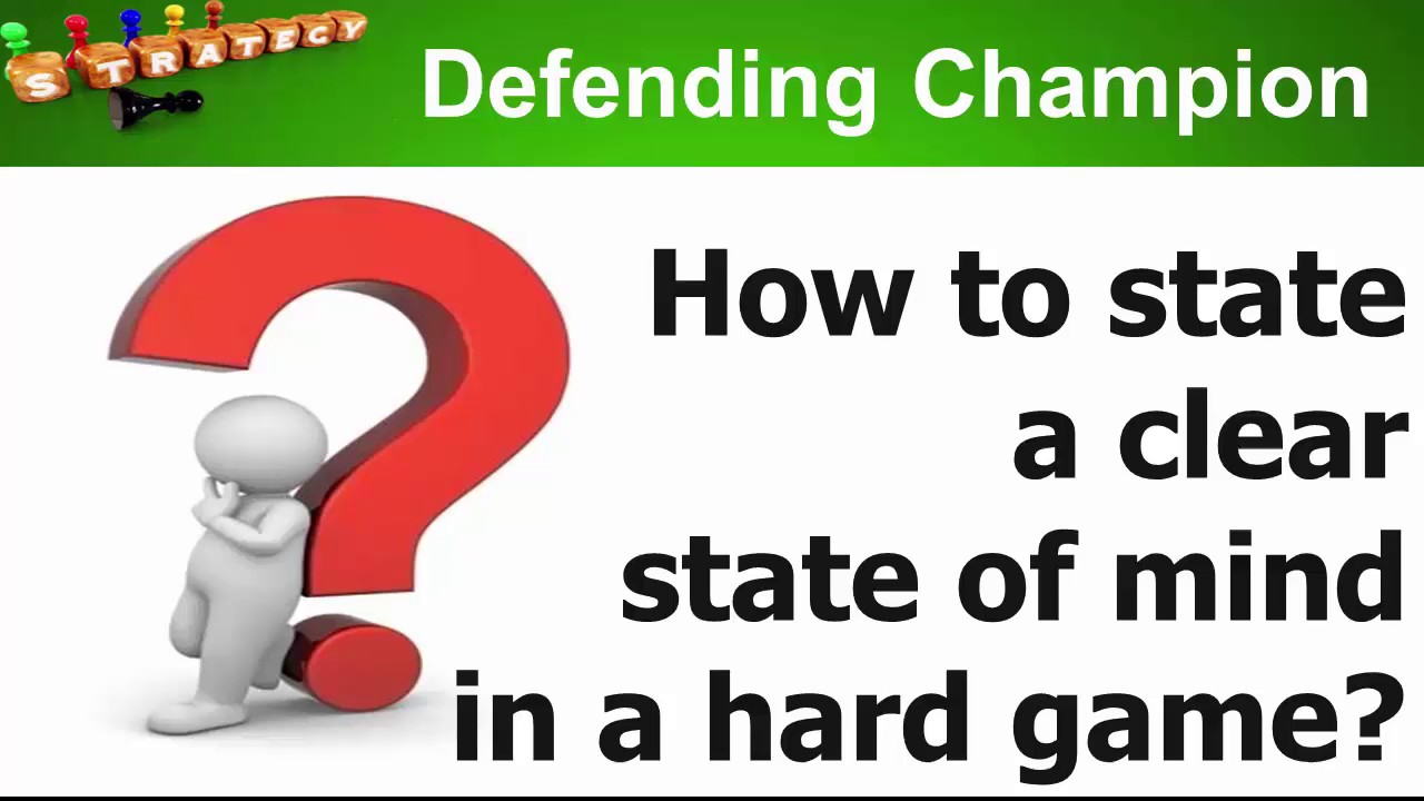 How to become a defending champion in chess?