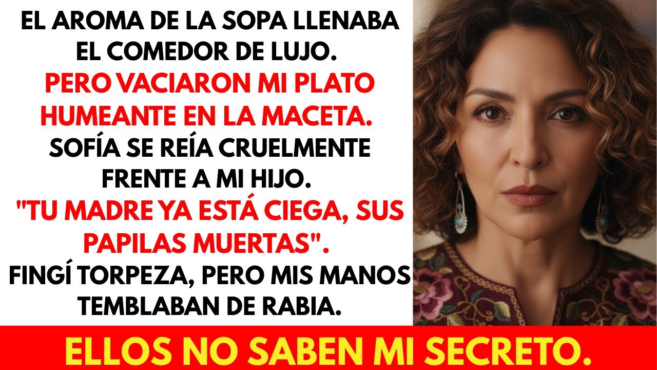 Fingí ser ciega y vi lo que mi nuera hizo con mi sopa.