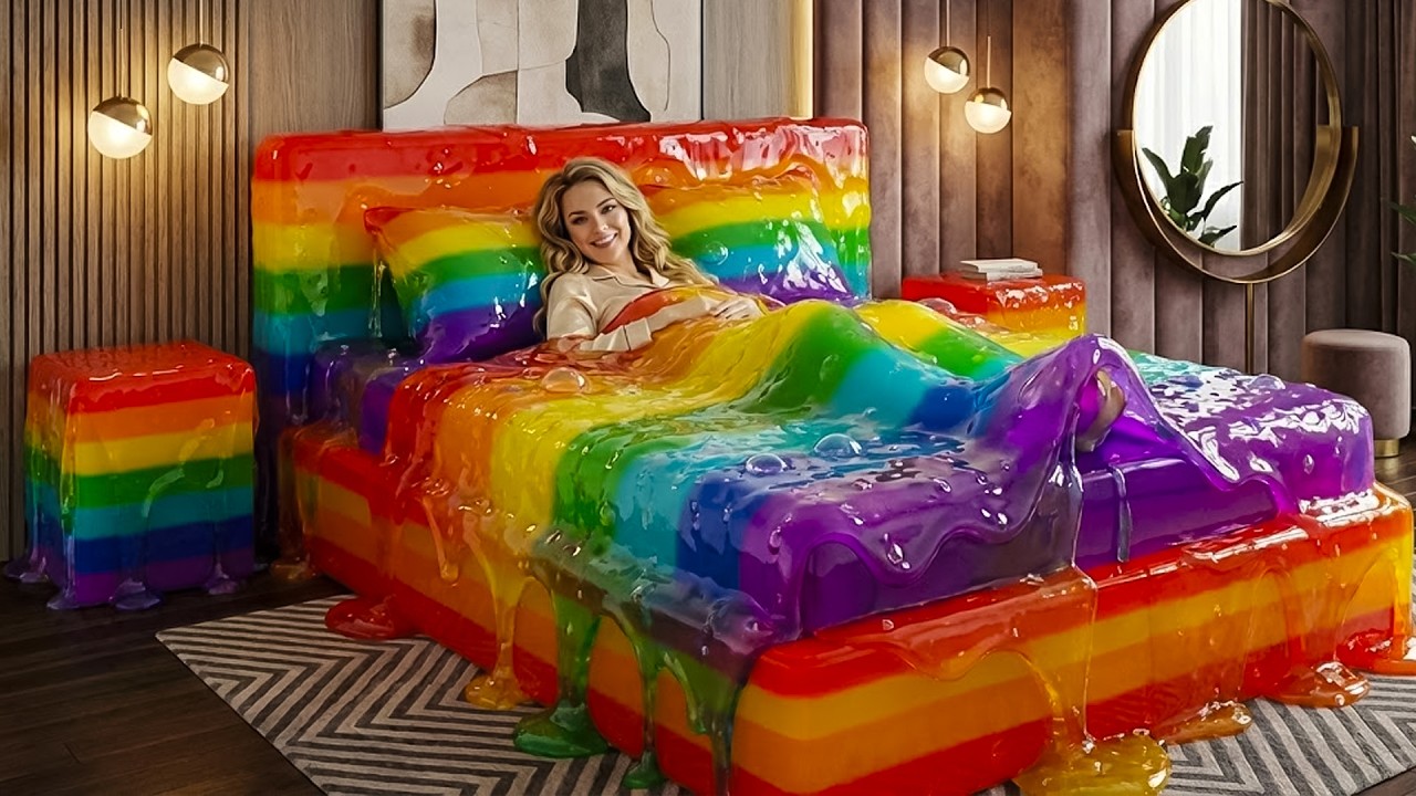 Which Strange Bed Would You Try? Sleeping on $1000000 Cash vs. A Bed of Bees? Oddly Satisfying ASMR