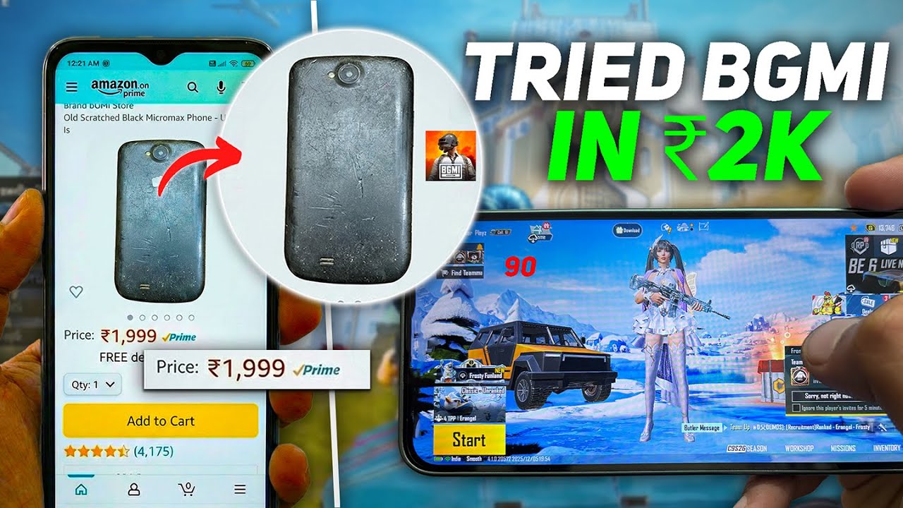 I Tried BGMI on a ₹2K Phone in 2025… 90 FPS?! Best Budget Phone? Custom Rom?