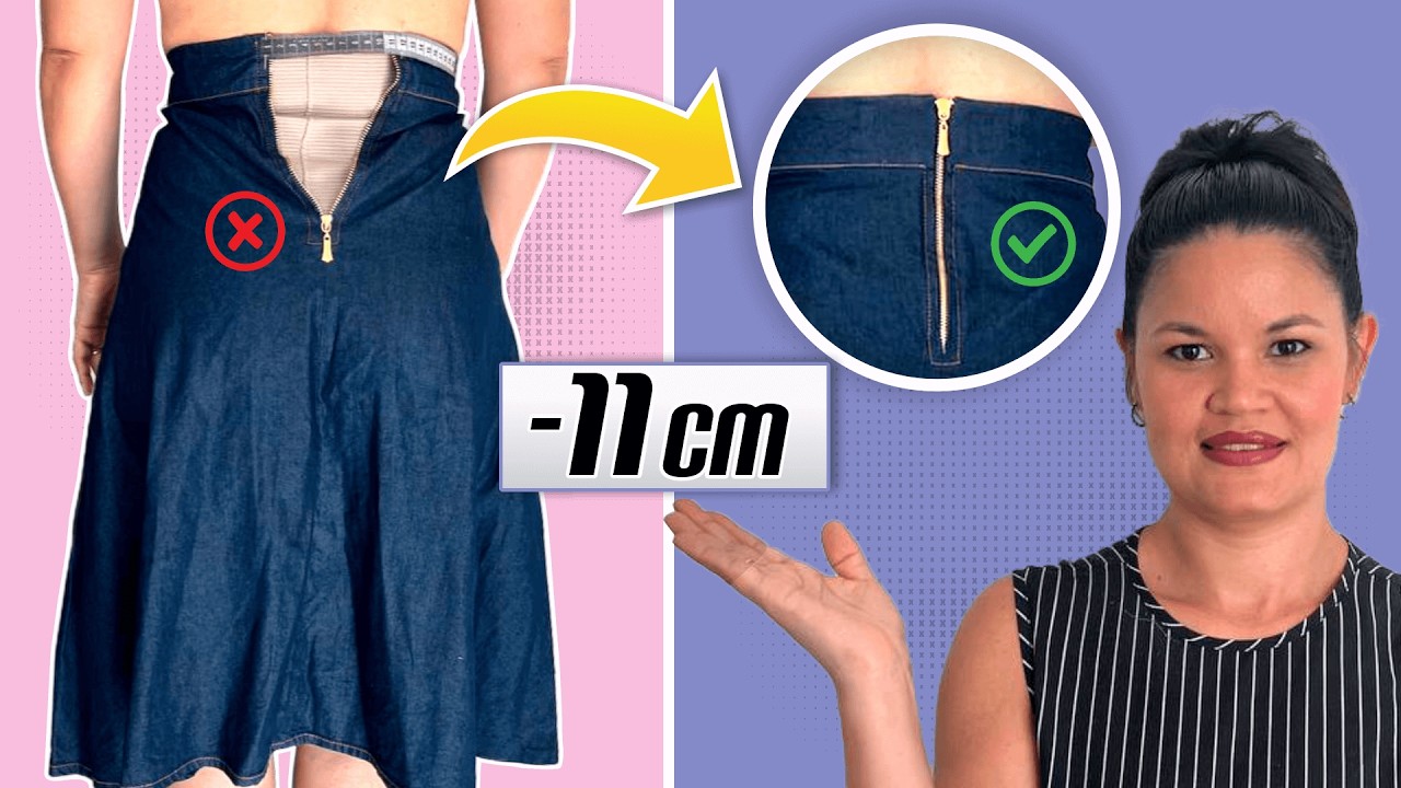 COMO ALARGAR SAIA JEANS -  C&oacute;s e Lateral (NESGA PROFISSIONAL)