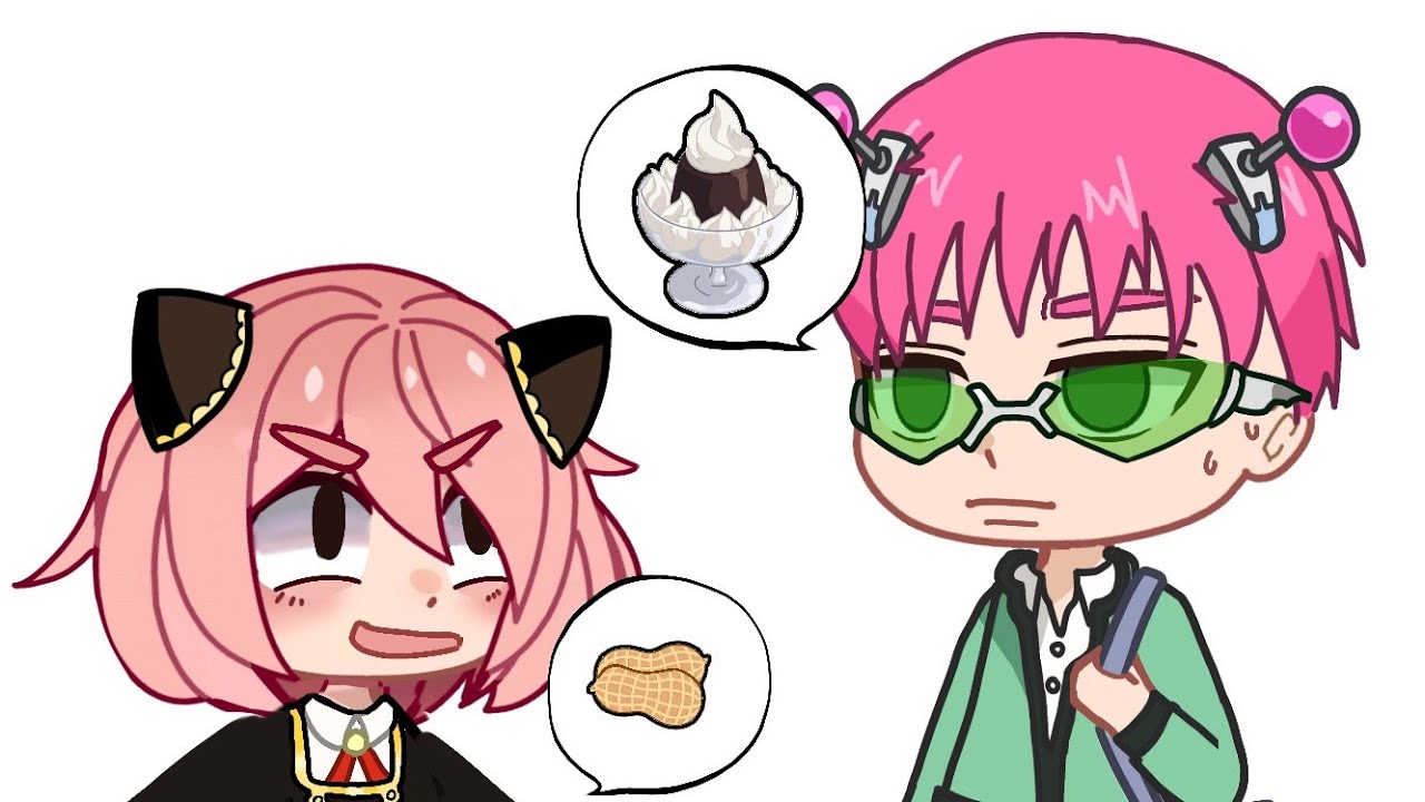 Anya meeting Saiki | Spy x Family × The Disastrous life of Saiki K. | Gacha Club | ft. Yor Forger