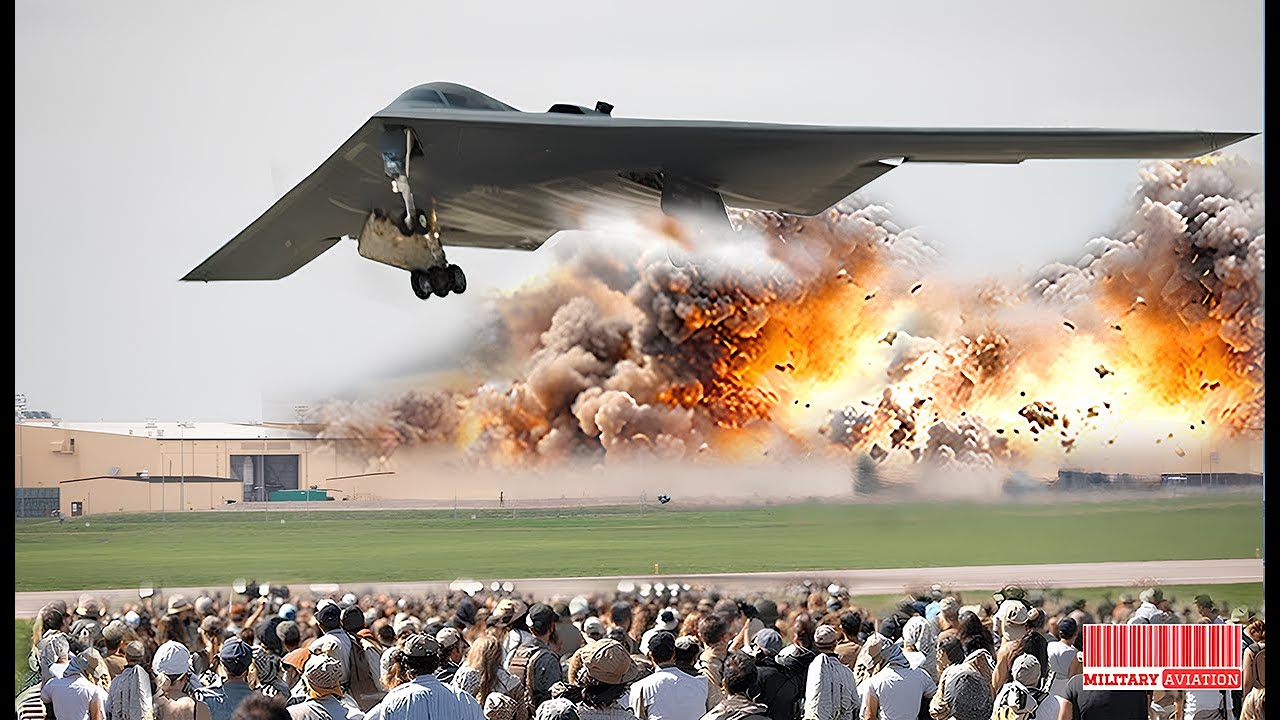 Хуситы в шоке: пилот и экипаж бомбардировщика ВВС США B-2 Spirit взлетают на полной скорости в экстр