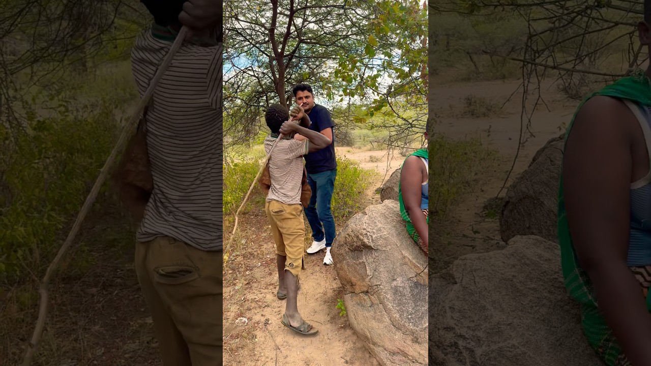Chaba angry 😡 on me #hadzabetribe #africa #wildlife #angry #lover #girl #travel #challenge #shots