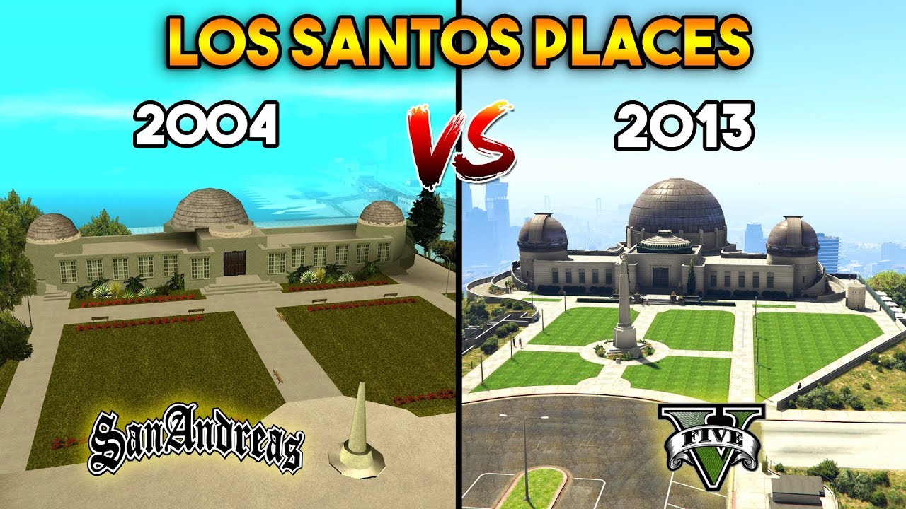 GTA 5 VS GTA SAN ANDREAS : LOS SANTOS PLACES