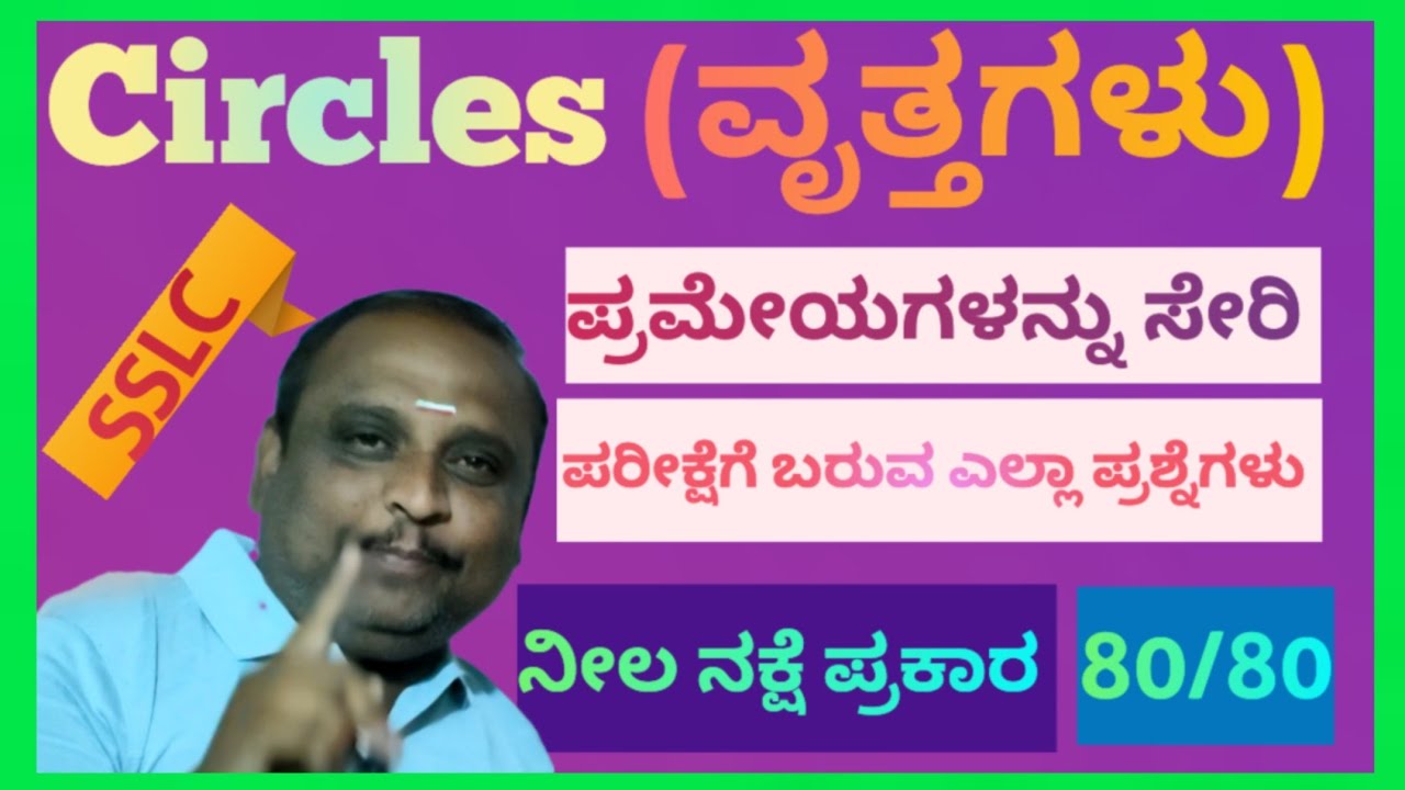  Theorems and Problems on circles class 10 maths complete explanation in kan and Eng on blueprint