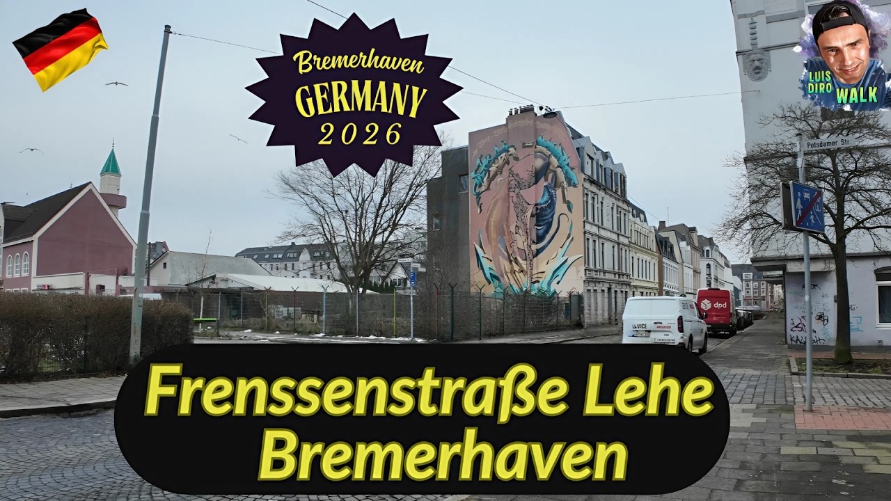 Frenssenstraße Lehe Bremerhaven Walk🌏Bremerhaven / Germany✈️ 🇩🇪 - February 2026 - (4K Video)