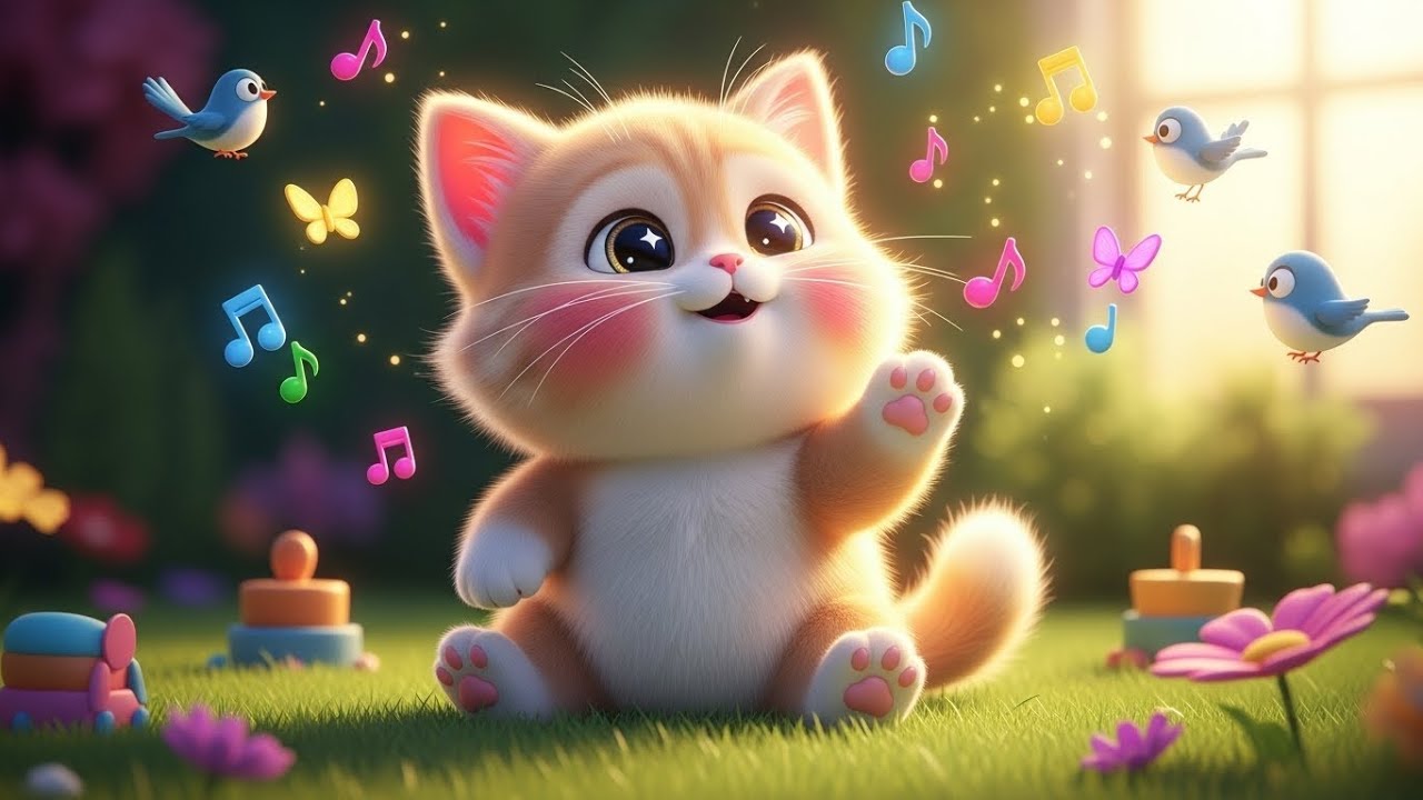 Little Kitten Learns to Talk 🐱💬 | Animal Sounds Song for Kids
