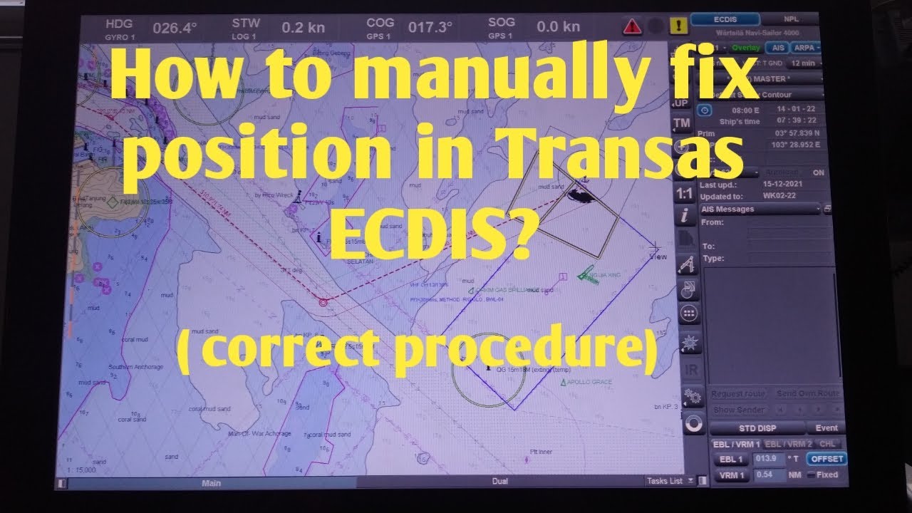 Как вручную нанести Posn на карту Transas ECDIS