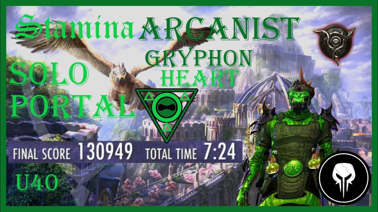 ESO Cloudrest Trifecta 130,9 k Score, Stamina Arcanist Solo Portal POV, Gryphon Heart PS5 EU, U40