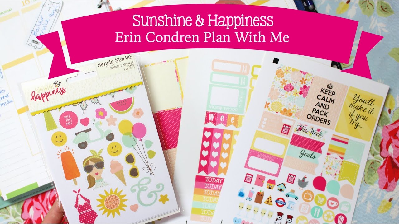 Sunshine & Happiness Erin Condren Plan With Me