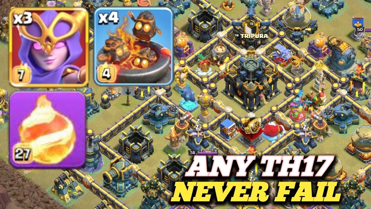 Th17 Super witch & Furnace with Fireball Attack/ Th17 war attack strategy