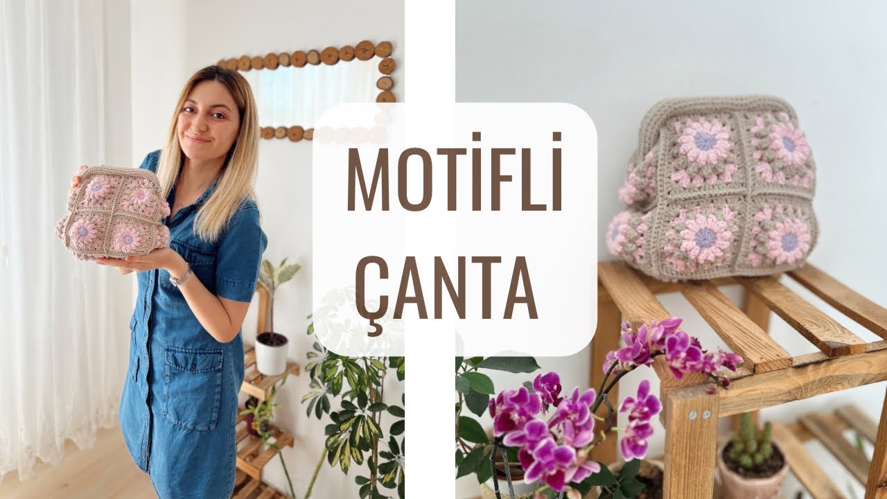 BURSLU ÇANTA YAPIMI 🌸 MOTİFLİ ÇANTA YAPIMI #crochet