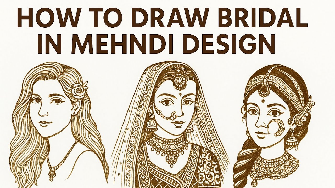 How to Draw a Bridal Face in Mehndi | Easy Dulhan Face Mehndi | Neetu Mehndi Art @NeetuMehndiArt