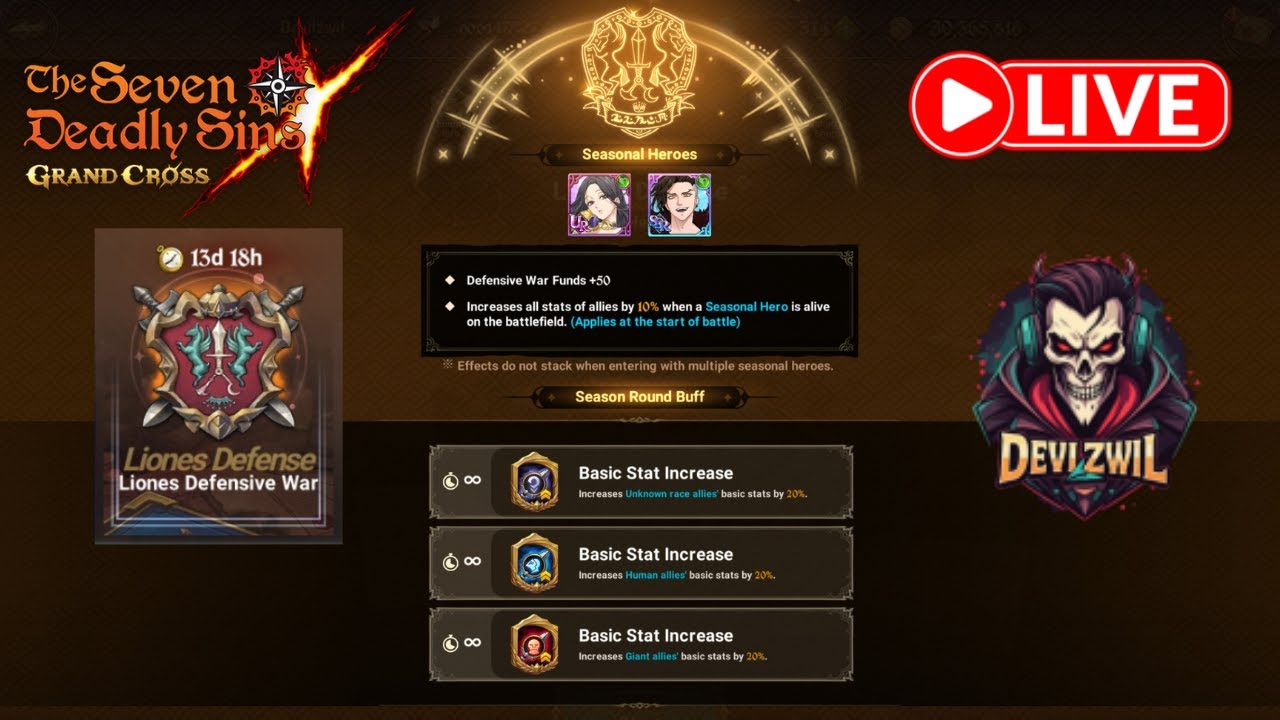 Liones Defense War, Giants Team Easy Run, 7DS Grand Cross Indonesia