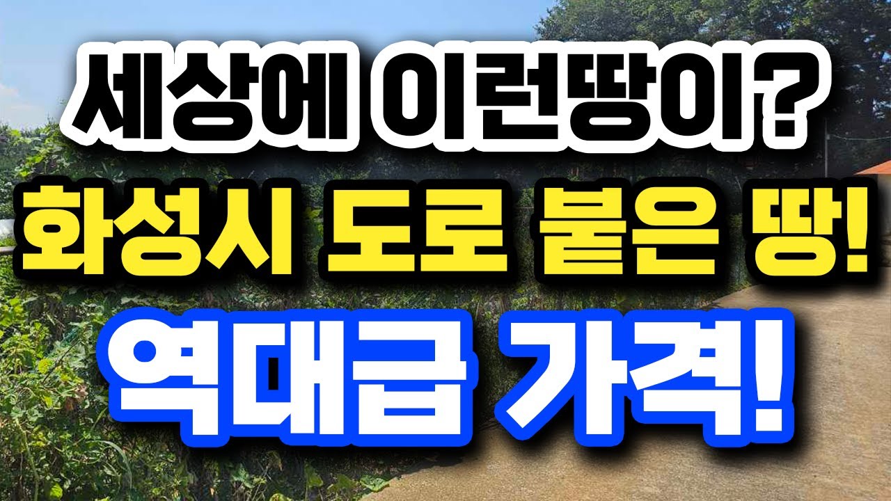 세상에 이런땅이? 화성시 도로 붙은 평평한 임야가 역대급 가격입니다! 토지투자 소액투자 가능! 010-2308-4287