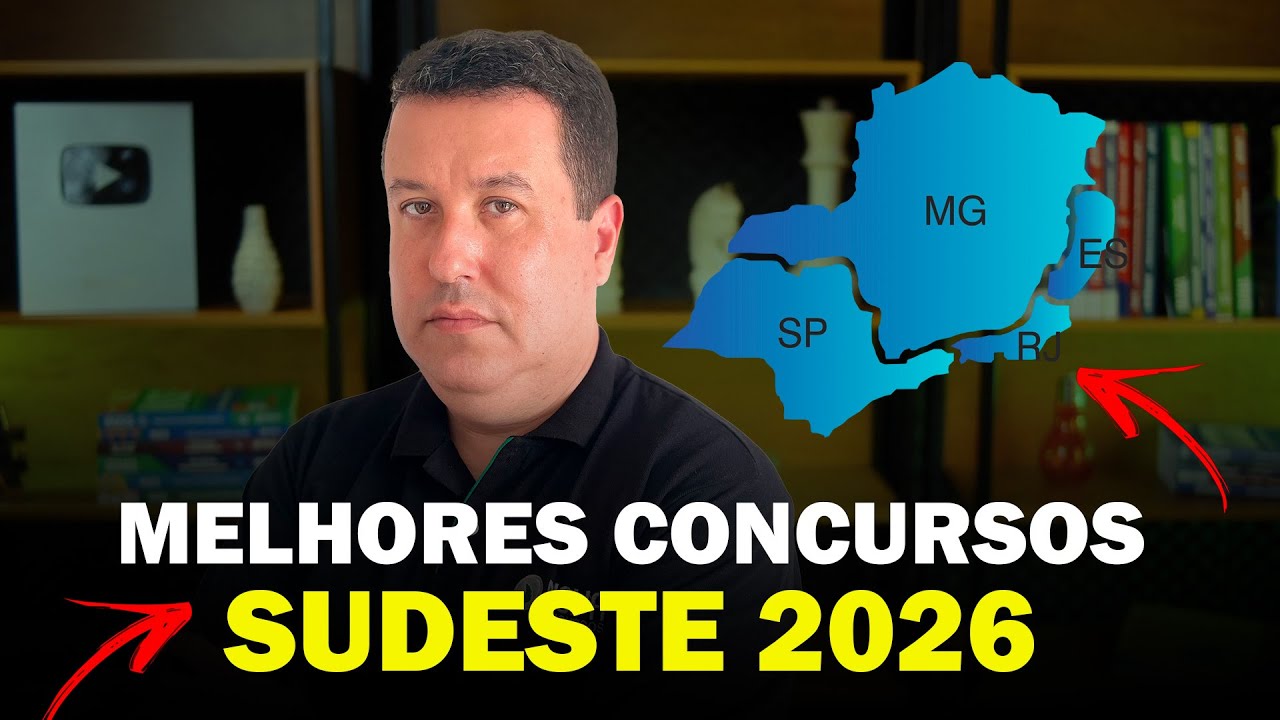 OS MELHORES CONCURSOS PARA SUDESTE EM 2026⚡