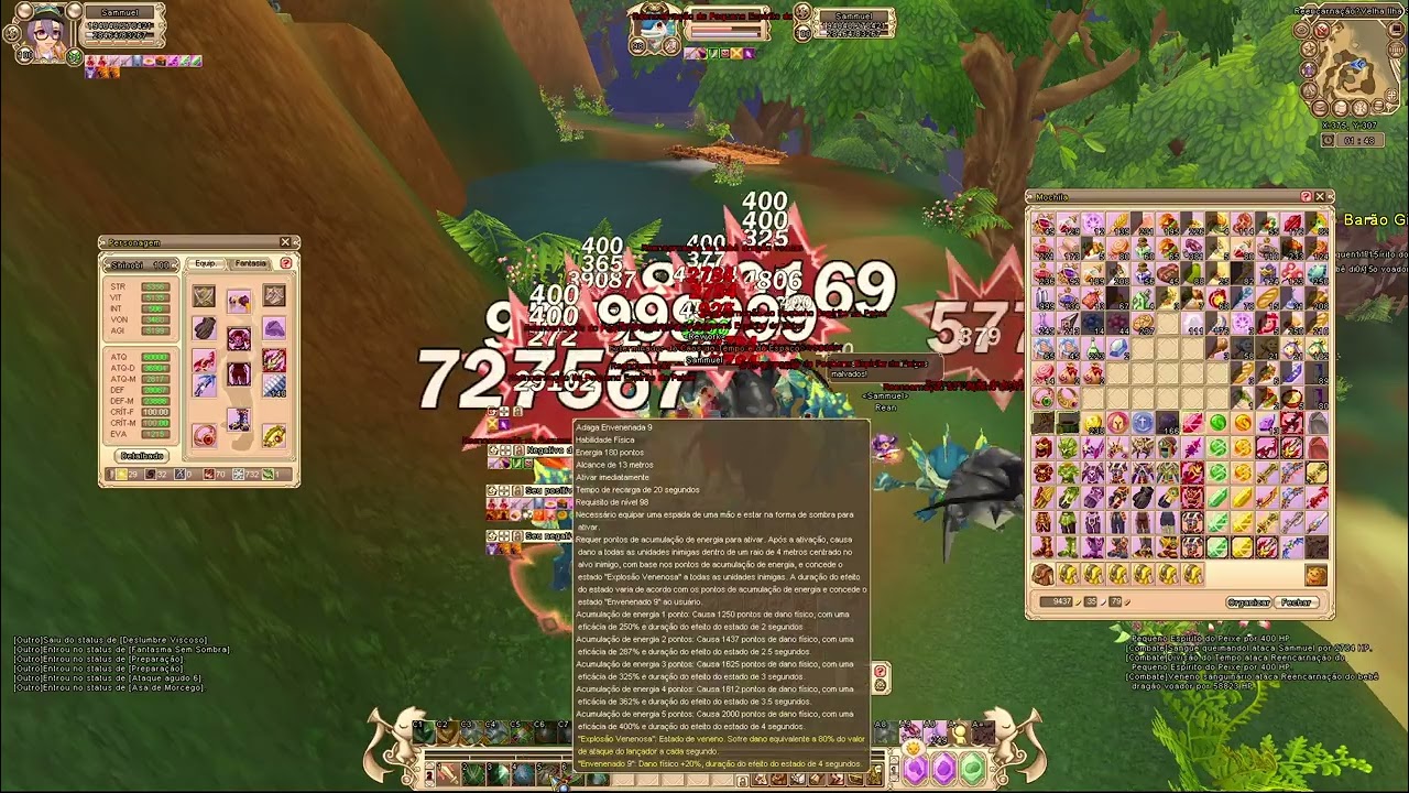 Grand Fantasia PT X-Legend - Dungeon Reencarna&ccedil;&atilde;o Ilha Siwa - Shinobi Lv 100