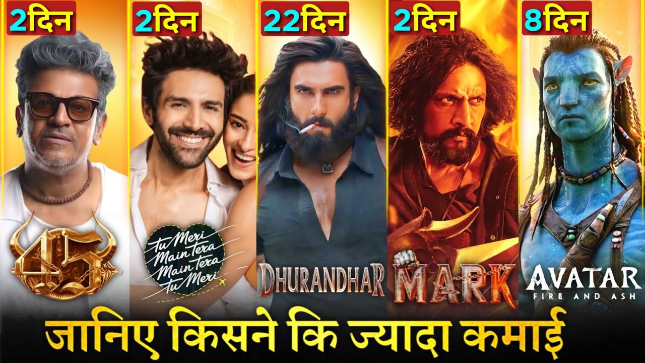 Dhurandhar Box Office Collection Day 22, Tu Meri Main Tera, Avatar Fire And Ash, 45 Movie, Mark