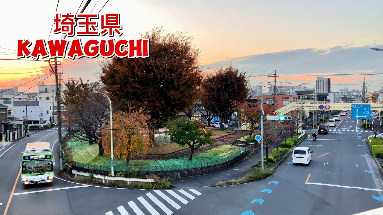 [4K] Evening Scenic View, Saitama ken, Kawaguchi || Japan ||