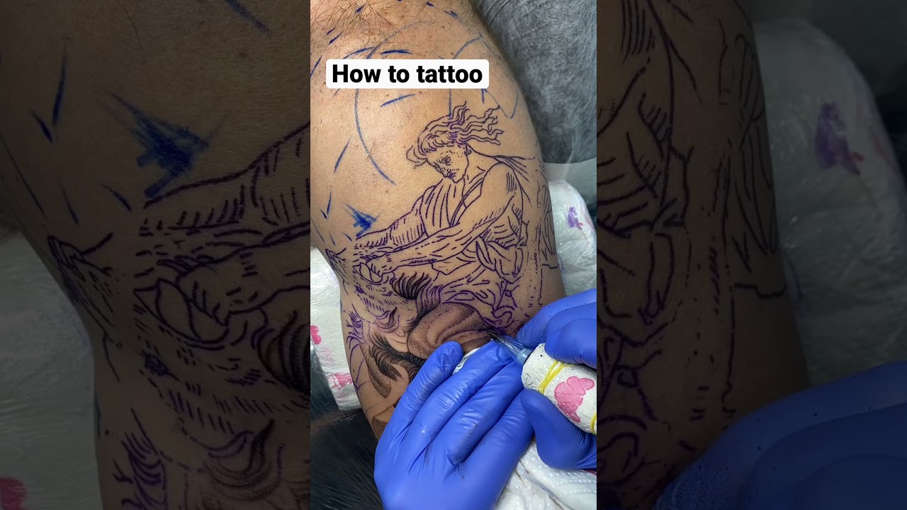 How to tattoo #tattoo #tattooartist #shorts #tattooed #tattoolover #tattooart #tattootimelapse
