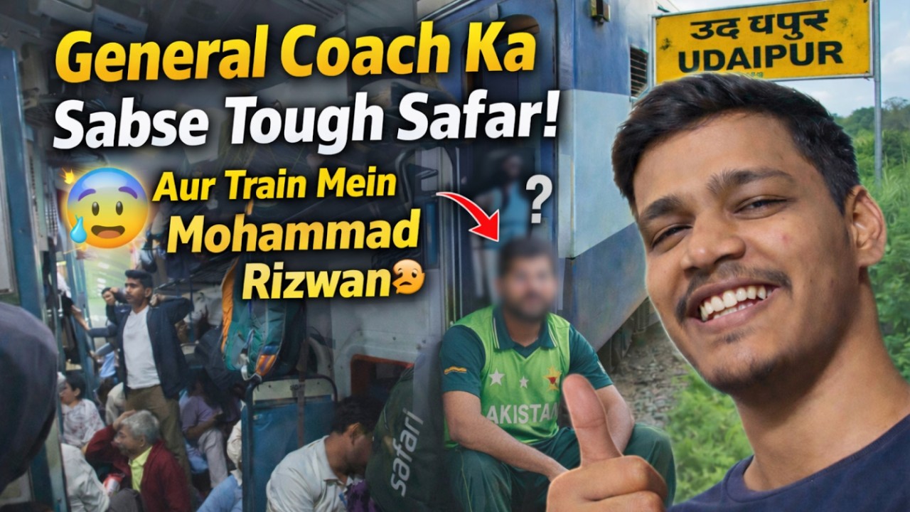 General Coach Ka Sabse Tough Safar! 😰 Aur Train Mein Mohammad Rizwan? 😳 Udaipur Pahoch Gaye Finally