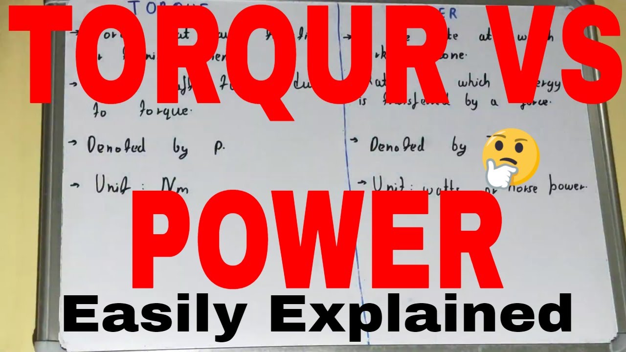 Torque vs Power|Difference between torque and power|Torque and pressure difference|Torque and Power