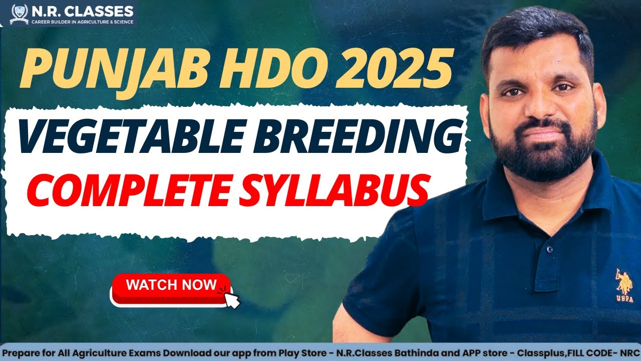 Punjab HDO 2025 Vegetable Breeding Complete Syllabus | Dr. Daleep Sir Latest Class