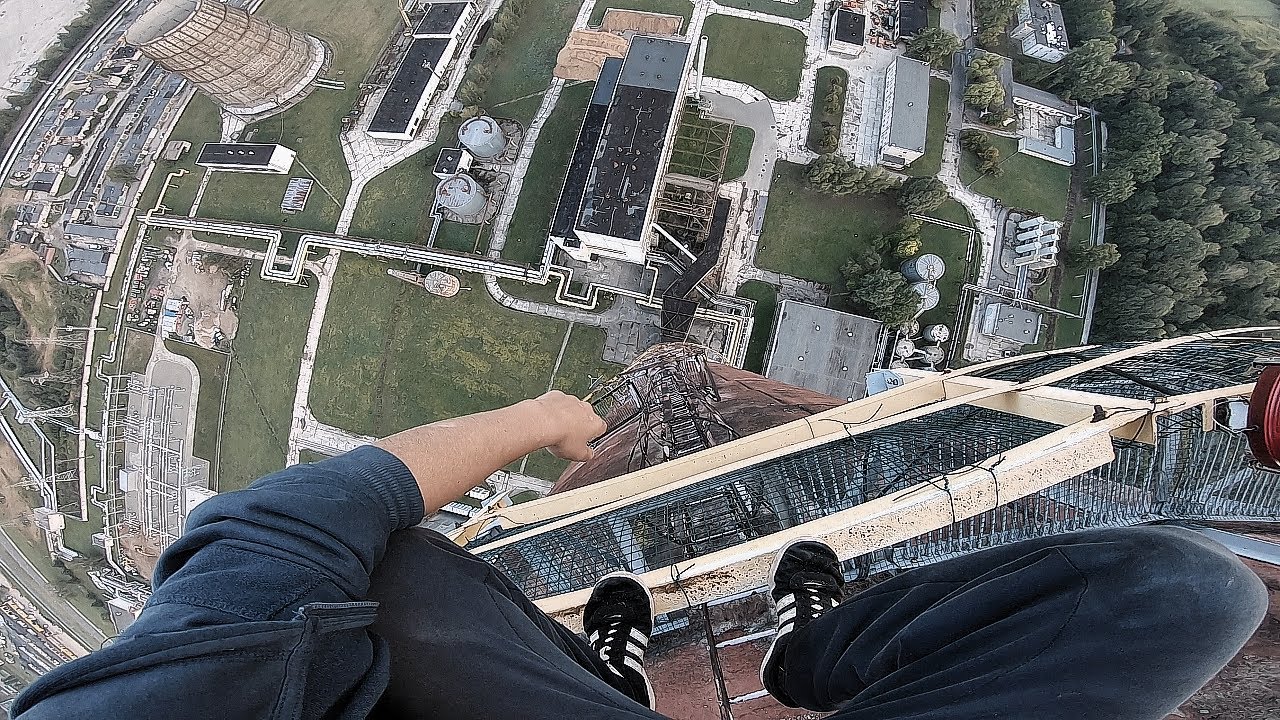 Illegal Powerplant Chimney Climb (180m).
