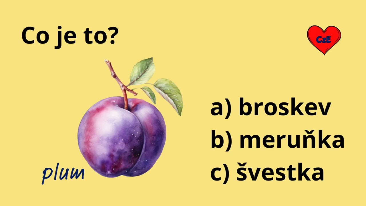 Czech Quiz: Fruit Vocabulary - Can You Guess the Words?