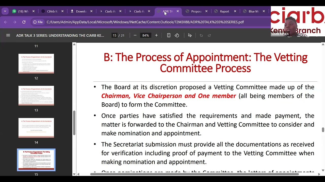 Understanding the CIarb Kenya Dispute Appointment Services & launch of the 2025 Case Report