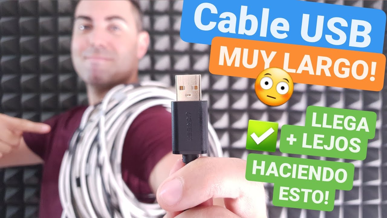 Prolongador USB muy largo! Poniendo a prueba la longitud máxima de un USB