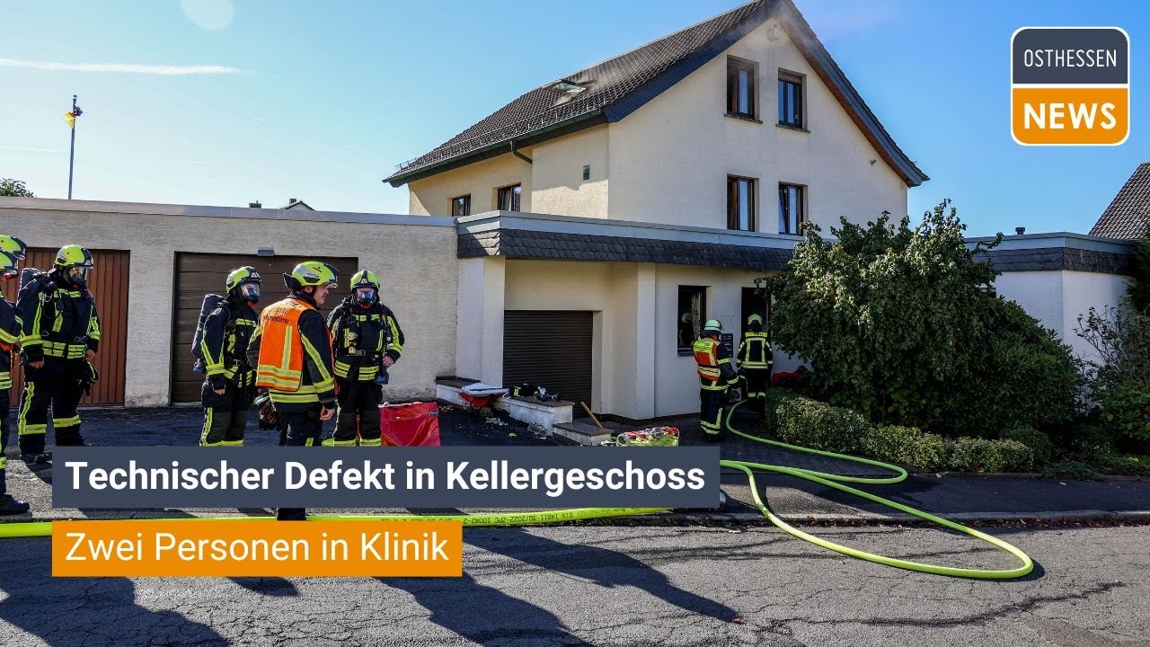 FULDA: Technischer Defekt in Keller - Zwei Personen erleiden Rauchvergiftung bei Wohnungsbrand