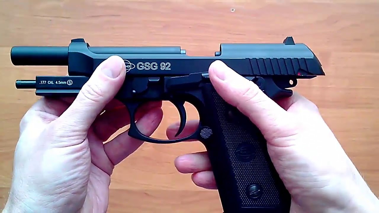 Пневматический пистолет Cybergun GSG-92 (обзор, отстрел по скорости и кучности, цена)