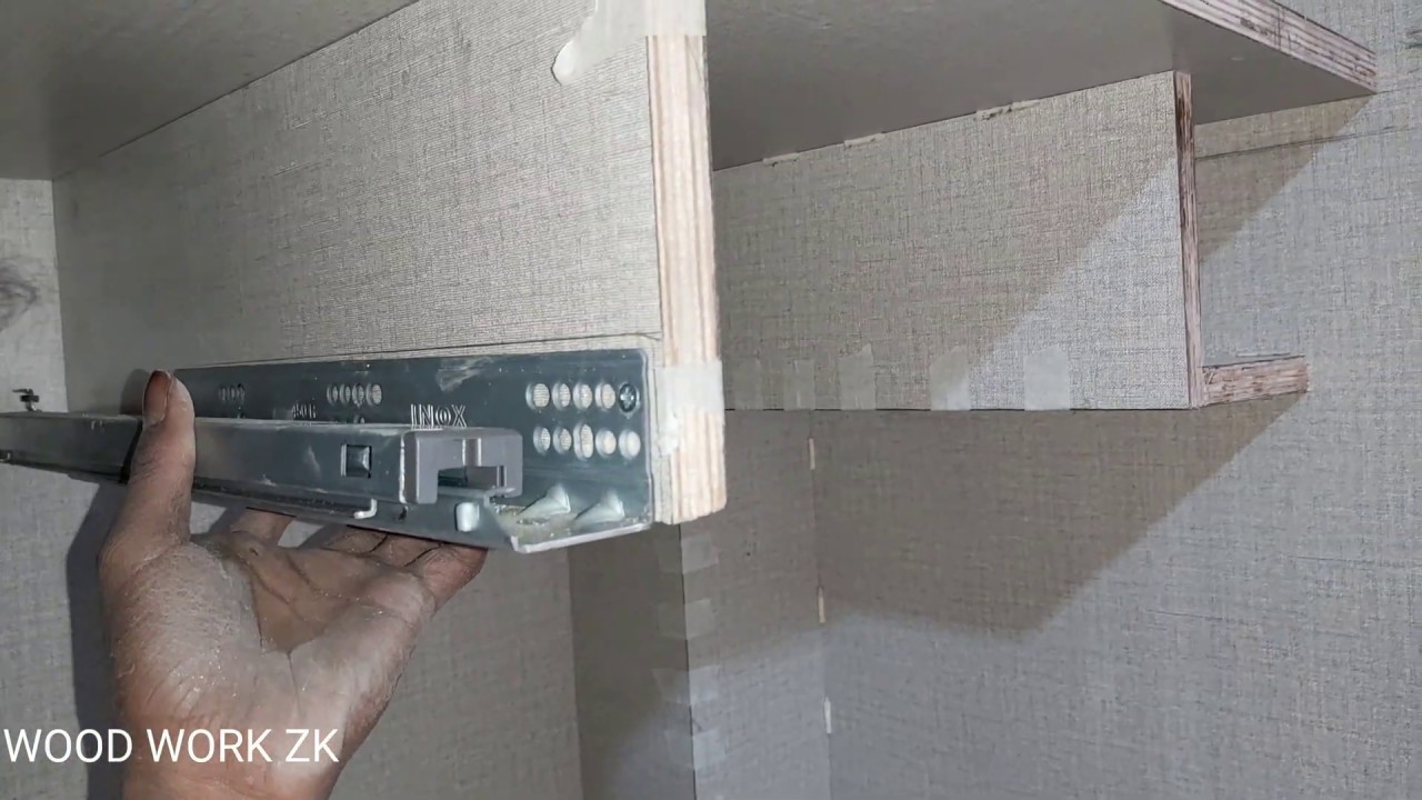 Wardrobe में! दराज स्लाइड कैसे स्थापित करें  लकड़ी में! How to install wood drawer slide in cabinets