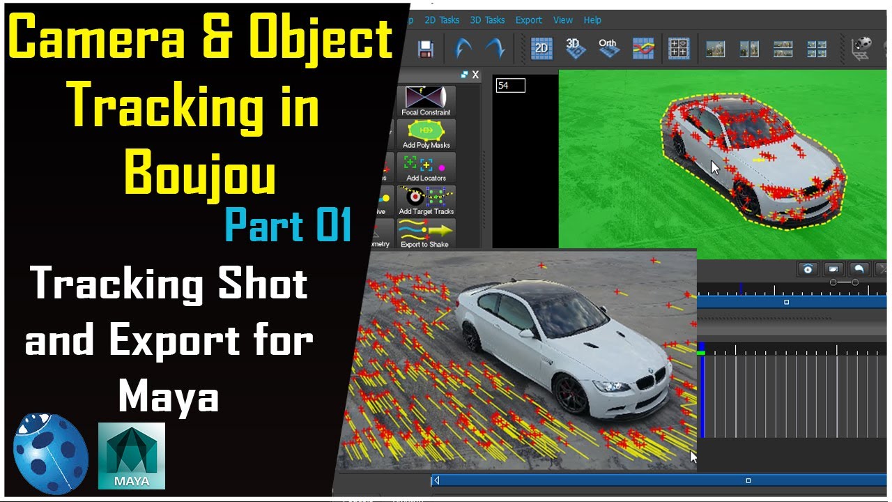 BOUJOU - Camera and Object Tracking in Boujou Part 01/02 | Camera Object Tracking in Boujou & Maya
