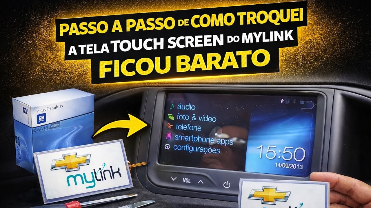 Como trocar thouch screen do my link, passo a passo, gastando pouco,#chevrolet #multimedia #onix 
