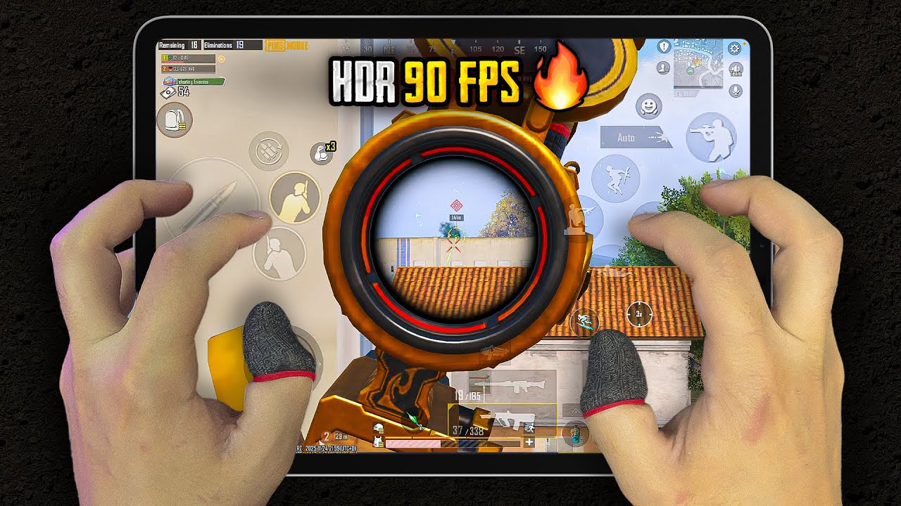 iPad Pro M2 (HDR + 90FPS)  PUBG HANDCAM ❤️ Pubg Test/ Gameplay/ Sensitivity + Control 🔥