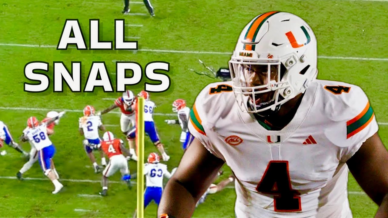 Miami EDGE Rueben Bain Jr Vs Florida 2025 | All Pass Rushes | NFL Draft Film