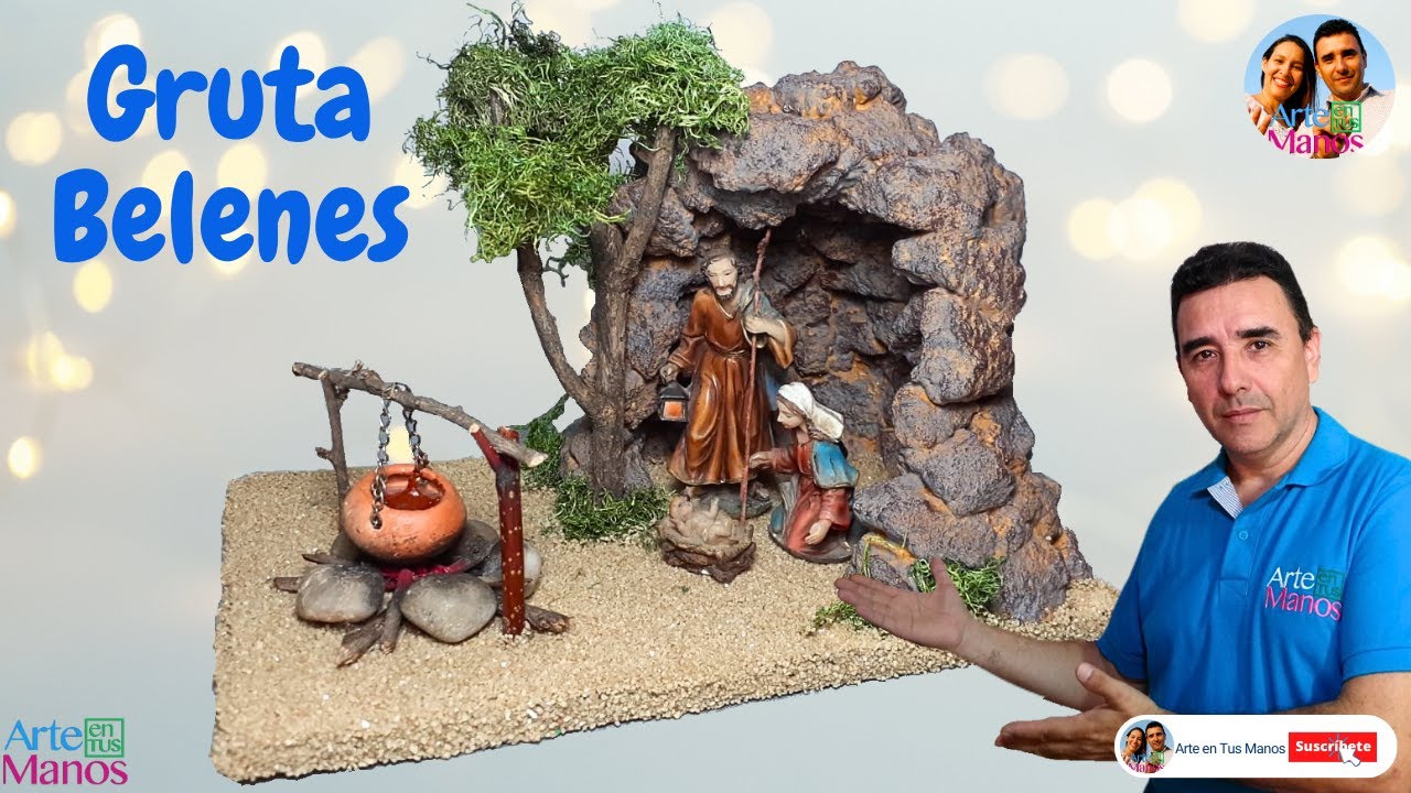 🔴Cómo Hacer GRUTAS PARA PESEBRES, Belenes, Maquetas, FÁCIL Con Arte en Tus Manos
