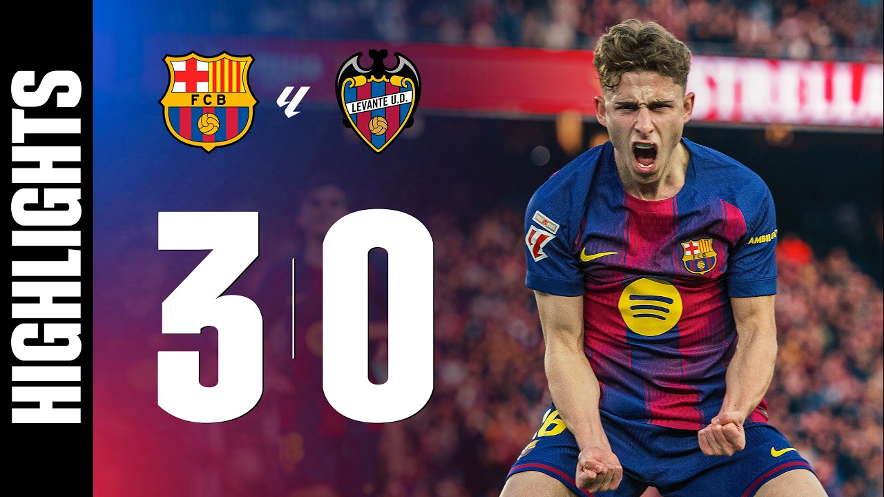 FC BARCELONA 3 vs 0 LEVANTE | LALIGA 2025/26 MD25 🔵🔴